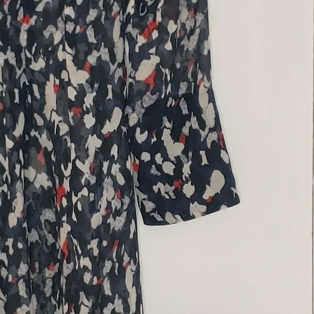 CLUB MONACO 100% silk crop sleeves sheer tunic dress - Picture 6 of 14